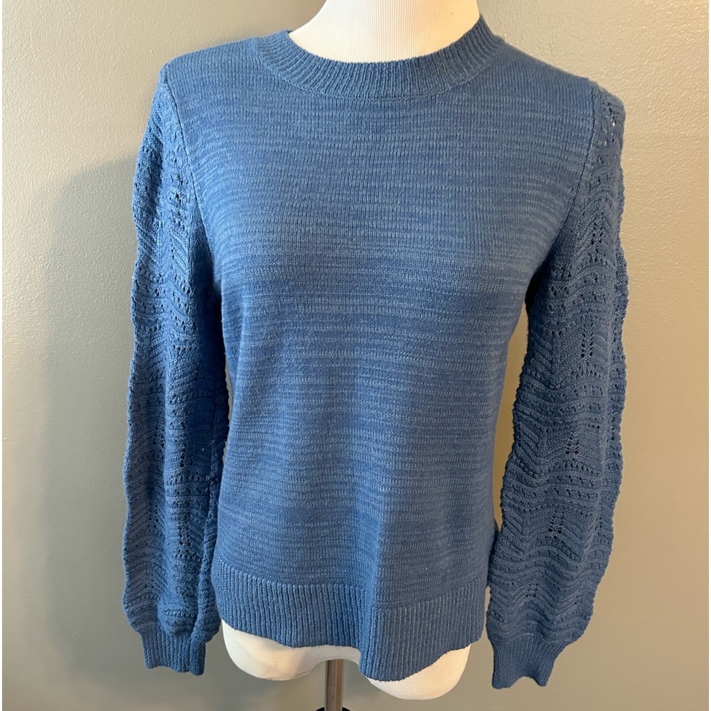 Christian Sirisno knit sweater size‎ s lite blue